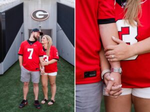 couple engagement sanford stadium uga