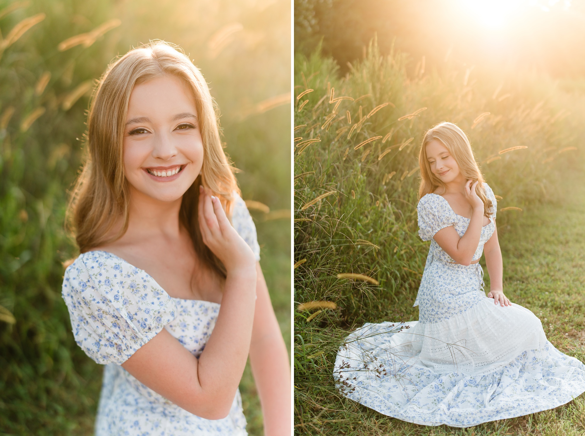 field sunset golden senior georgia oconee photographer