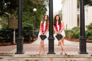 friends roommates sorority graduation arch