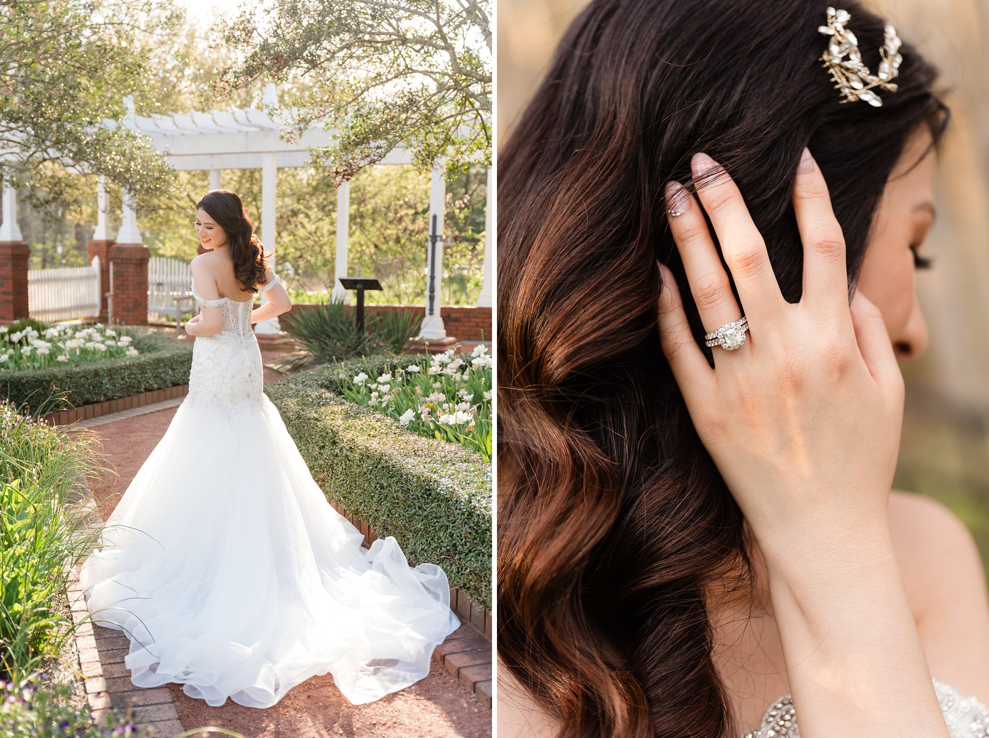bridal portraits botanical gardens athens