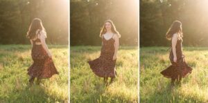 field sunset golden hour senior athens georgia