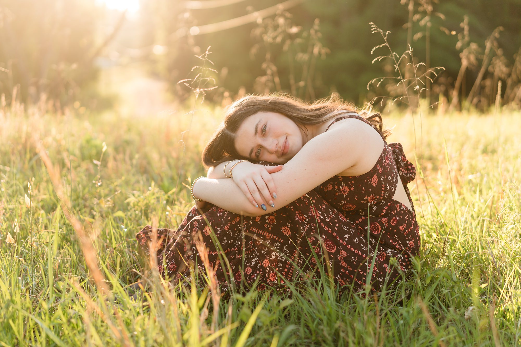 field sunset golden hour senior athens georgia
