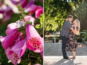 athens botanical garden engagement photographer