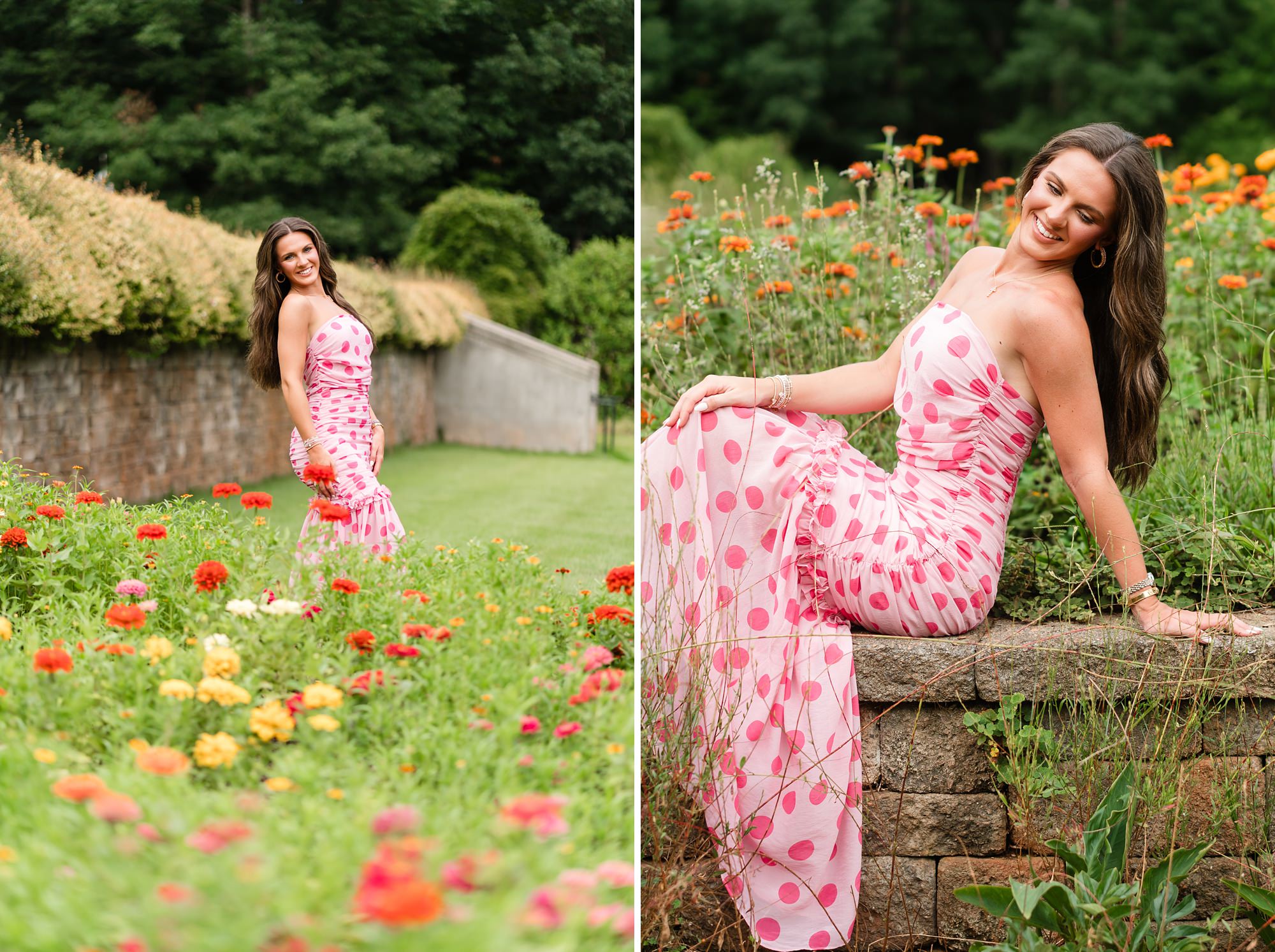botanical garden senior photos athens flowers
