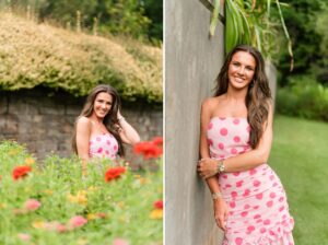 high school senior photographer flowers