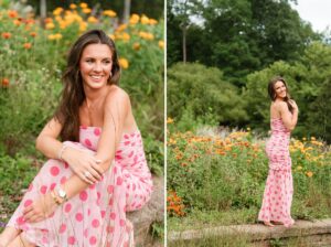 flower field senior photos georgia botanical garden