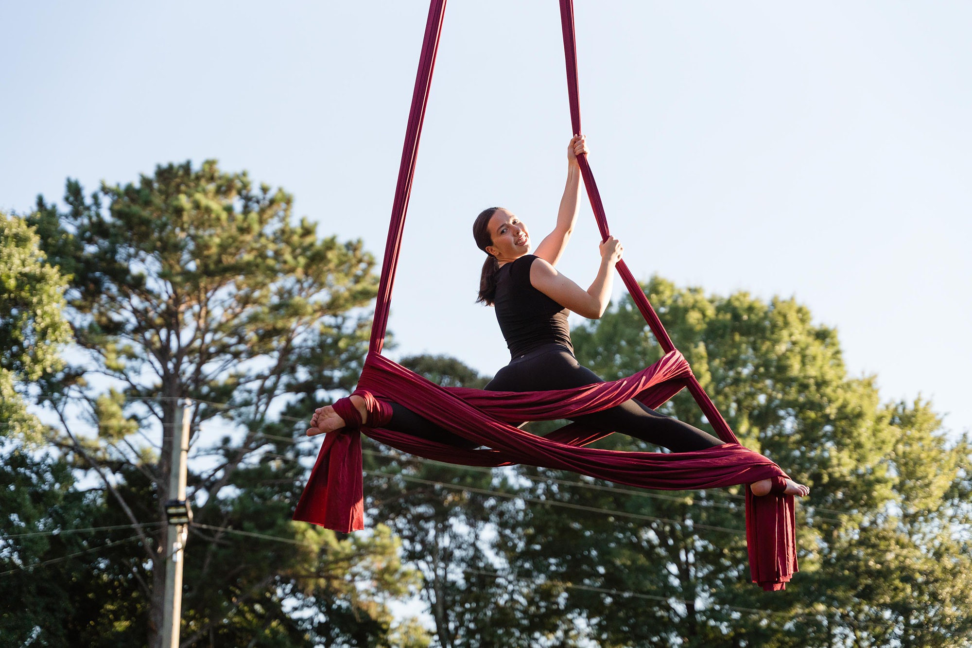 canopy studio aerial silks fabrics senior photographer