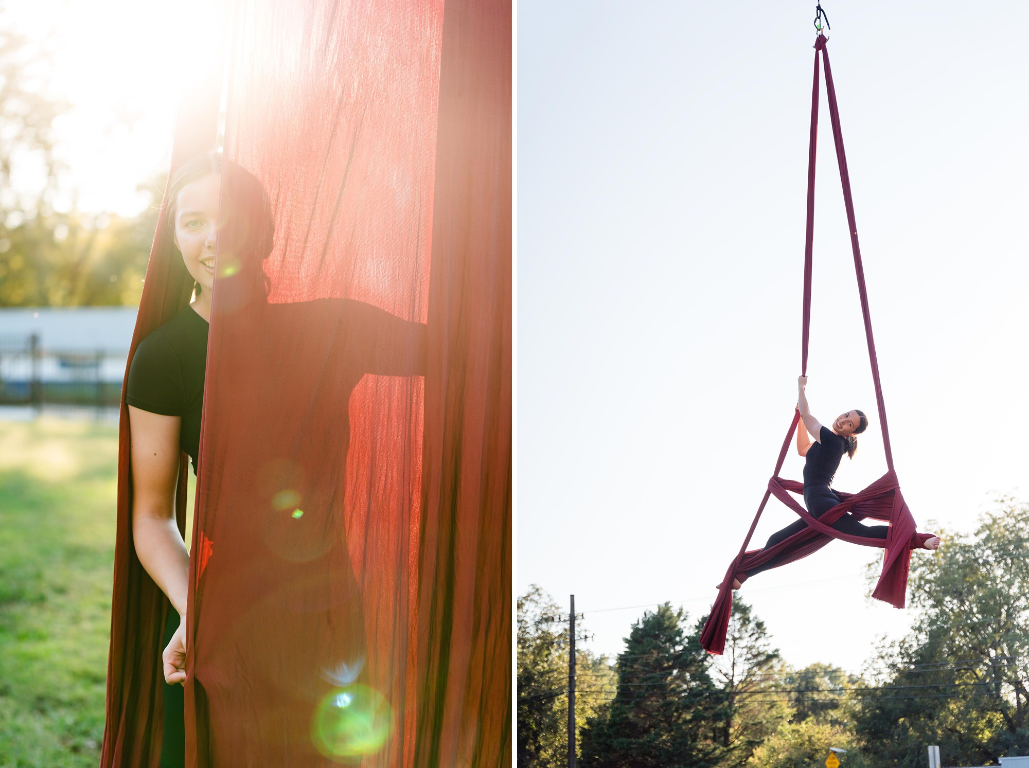 canopy studio aerial silks fabrics senior photographer