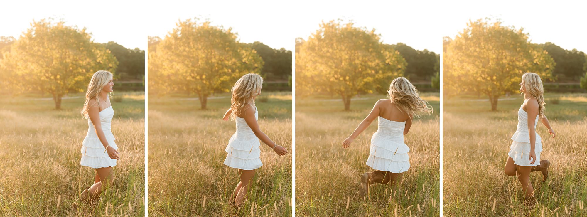 golden hour field sunset senior photographer athens ga
