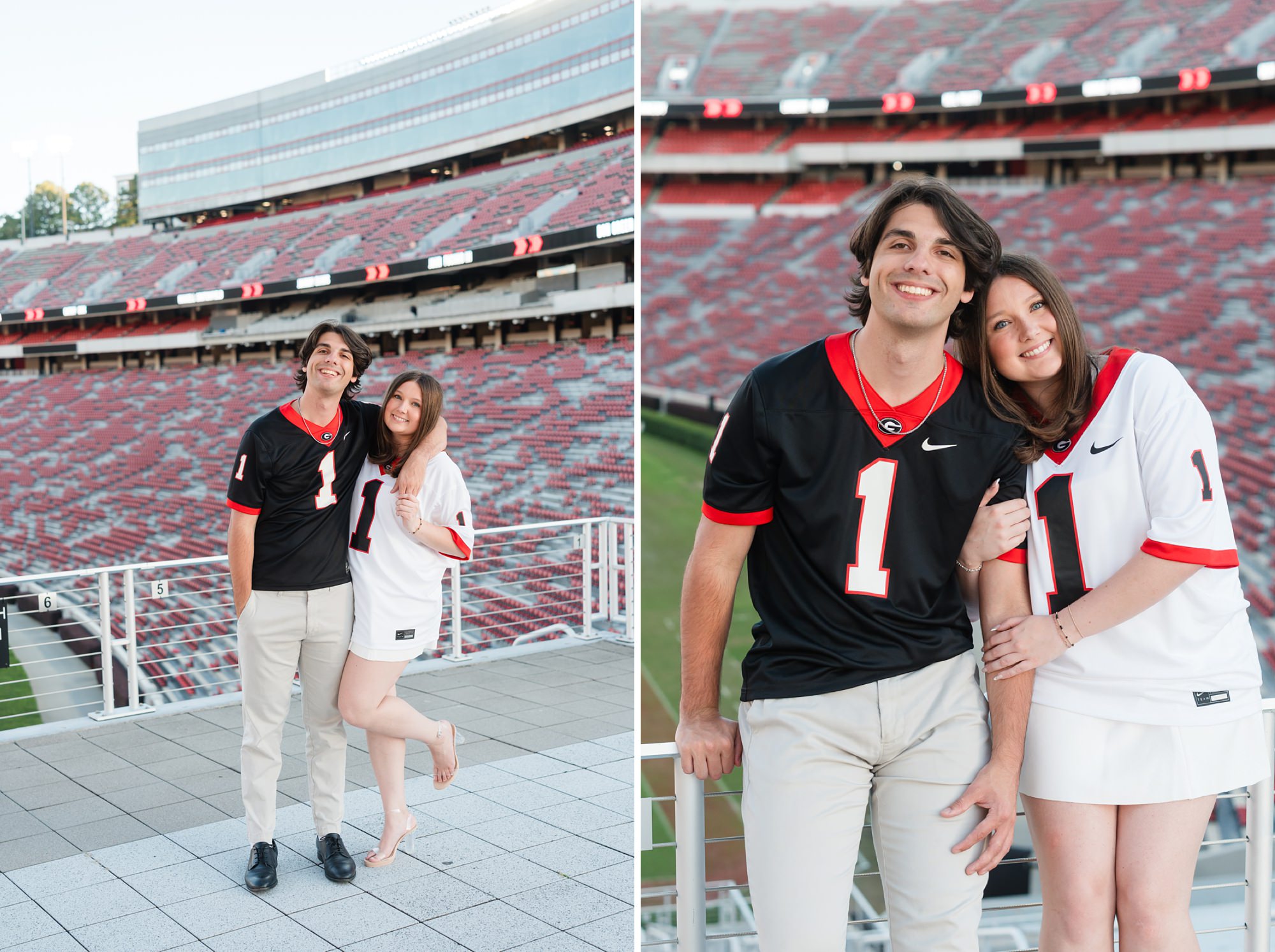 sanford stadium couple uga senior grad